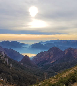 veduta dal sentiera cainallo rifugio bietti